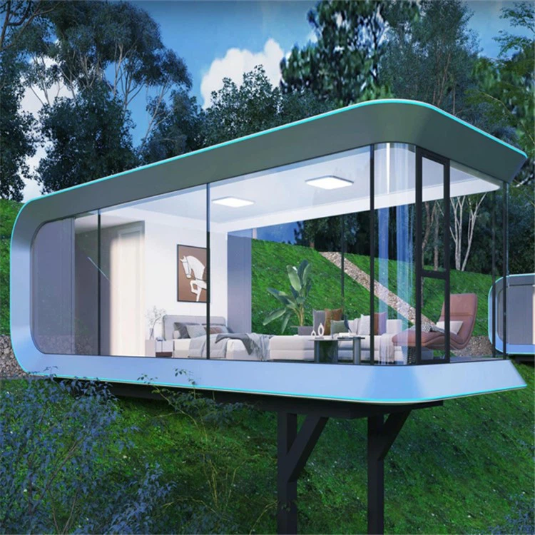 prefab capsule house hotel with bathroom 2